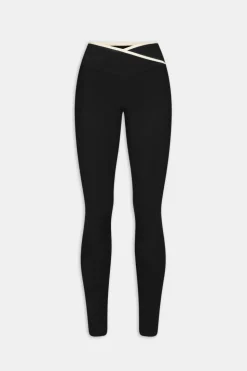 DayFlex Wrap High Waisted Legging - Shadow Black & Ivory