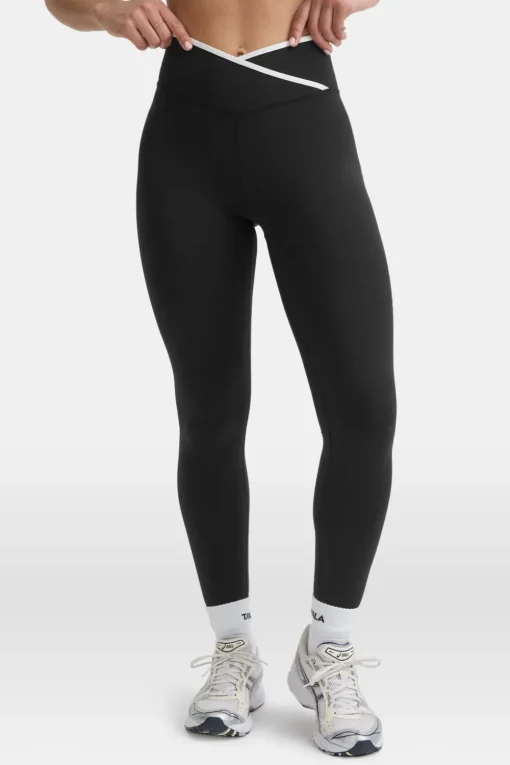 DayFlex Wrap High Waisted Legging - Shadow Black & Ivory