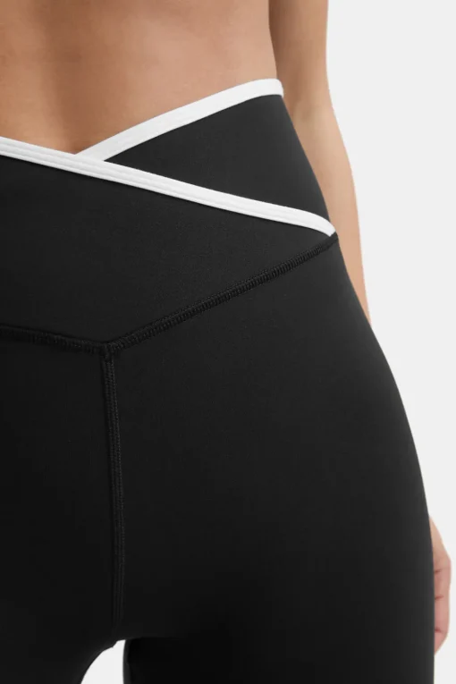 DayFlex Wrap High Waisted Legging - Shadow Black & Ivory
