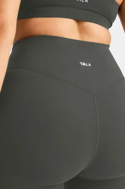 DayFlex Wrap High Waisted Cycling Shorts - Dark Olive