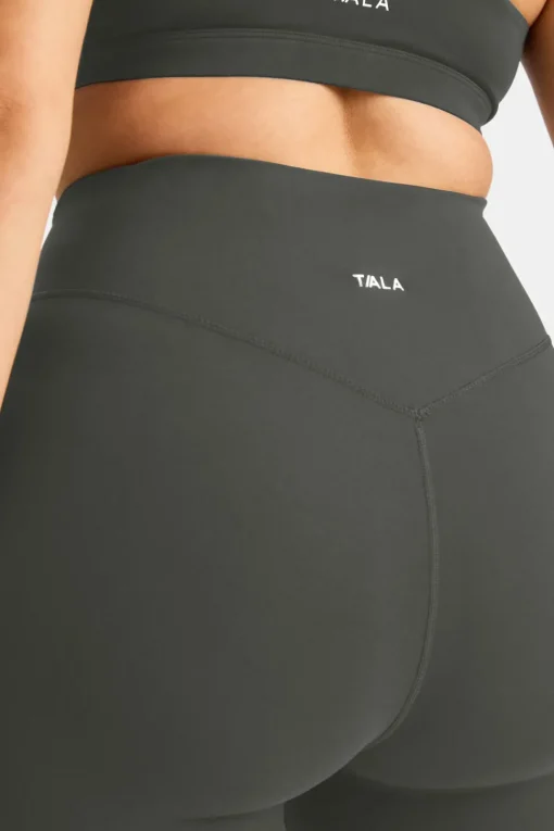 DayFlex Wrap High Waisted Cycling Shorts - Dark Olive