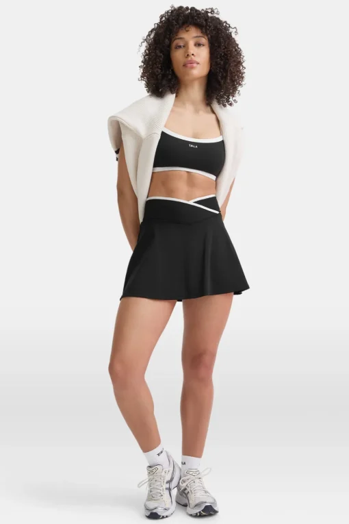 DayFlex Wrap Waist Skort - Shadow Black & Ivory