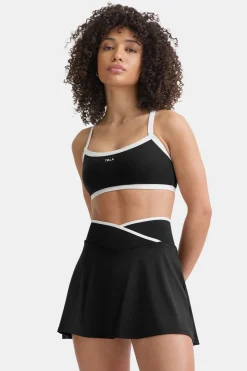 DayFlex Wrap Waist Skort - Shadow Black & Ivory