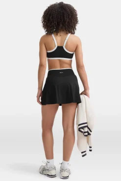 DayFlex Wrap Waist Skort - Shadow Black & Ivory