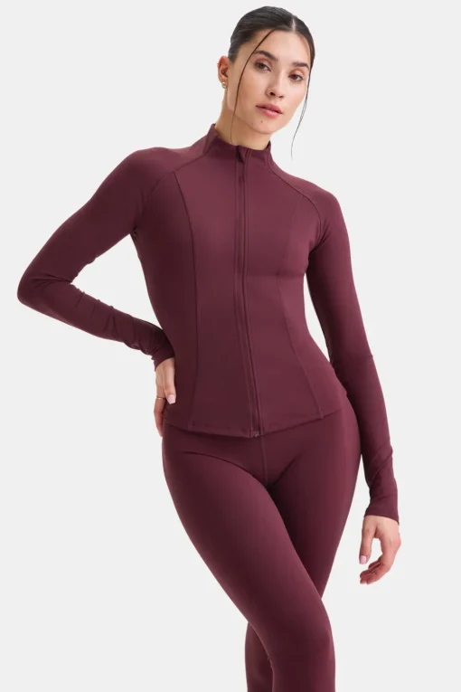 DayFlex Zip Through Jacket - Burgundy