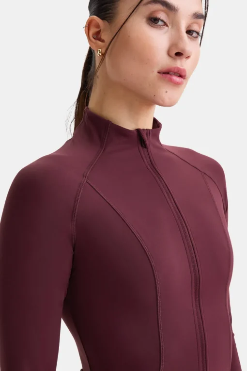 DayFlex Zip Through Jacket - Burgundy