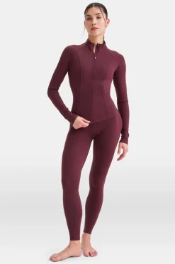 DayFlex Zip Through Jacket - Burgundy