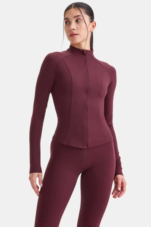 DayFlex Zip Through Jacket - Burgundy