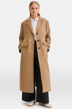 Everyday Single-Breasted Multiway Structured Overcoat - Camel