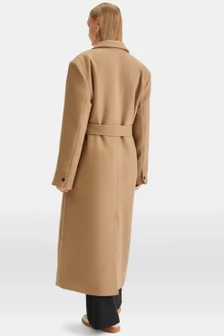 Everyday Single-Breasted Multiway Structured Overcoat - Camel