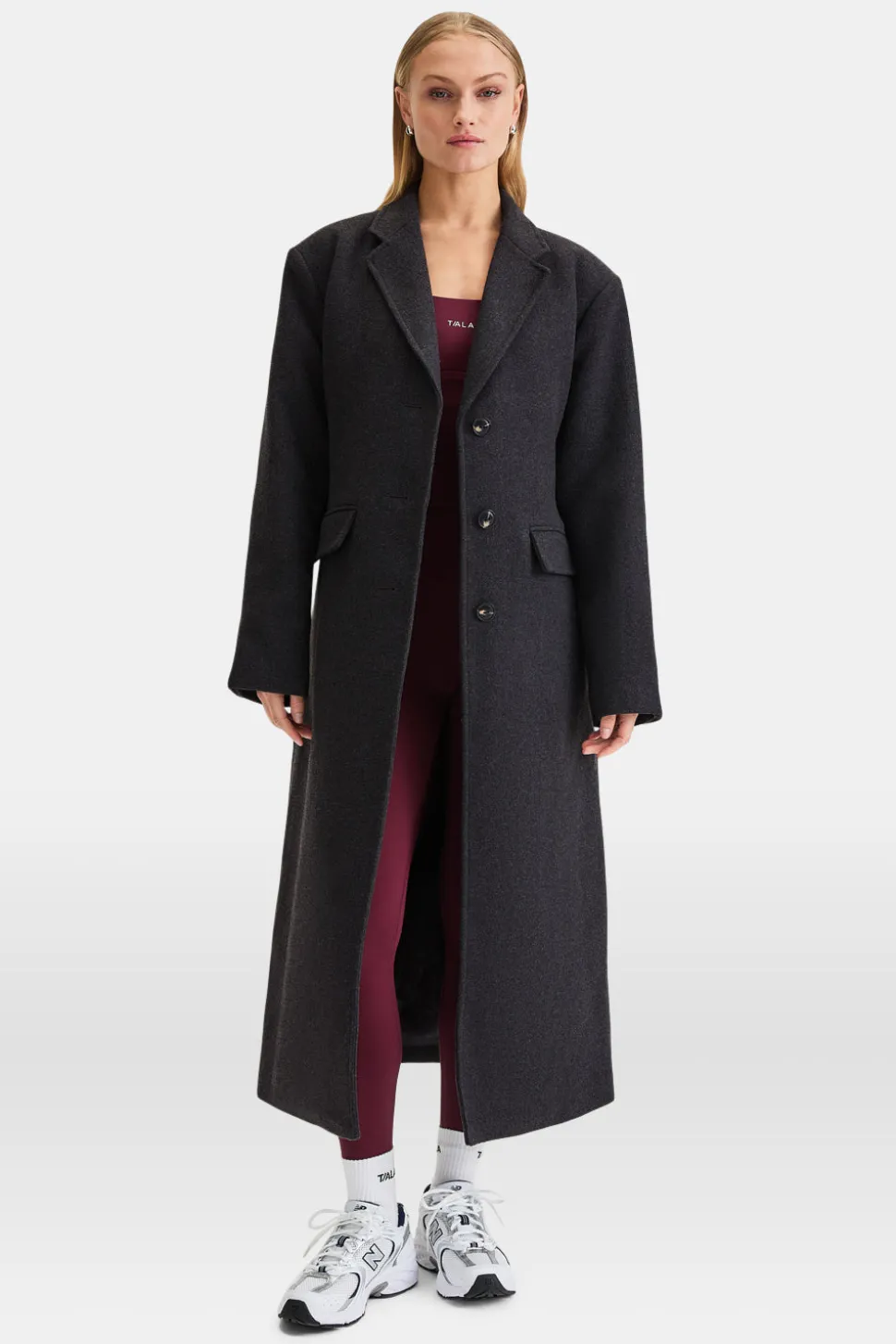 Everyday Single-Breasted Multiway Structured Overcoat - Charcoal