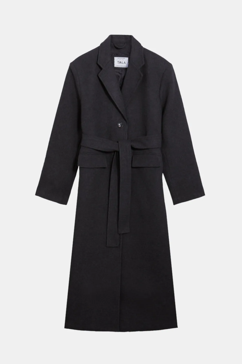 Everyday Single-Breasted Multiway Structured Overcoat - Charcoal