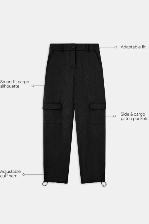 Everyday Tailoring Adjustable Multiway Cargo Trousers - Black