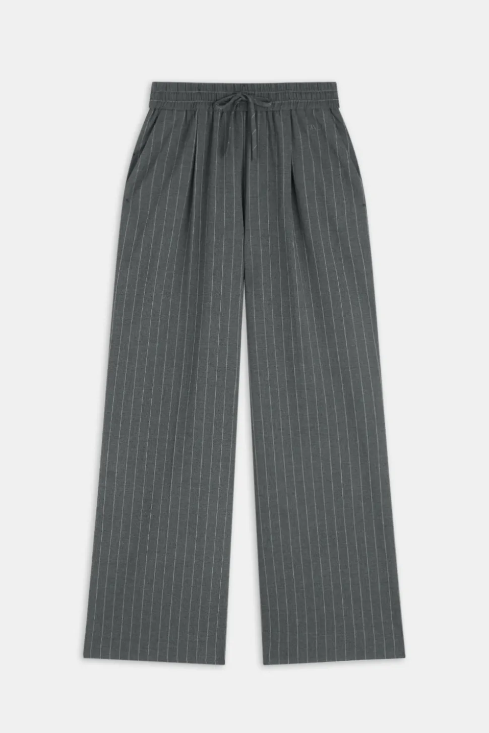 Everyday Tailoring Drawstring Trousers - Charcoal Grey Stripe