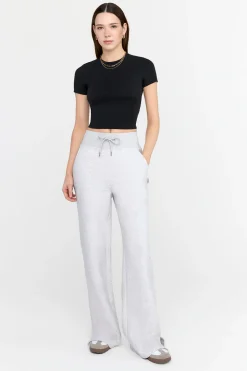Everyday Wide Leg Jogger - Grey Marl