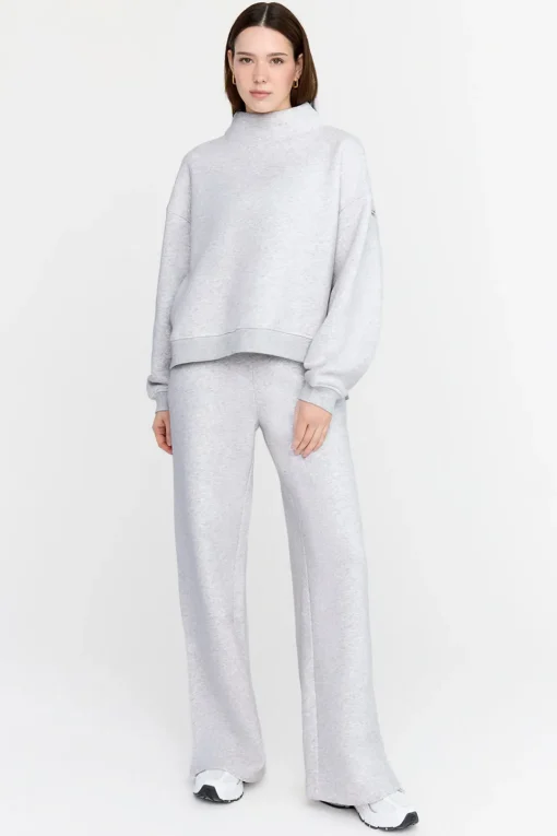 Everyday Wide Leg Jogger - Grey Marl