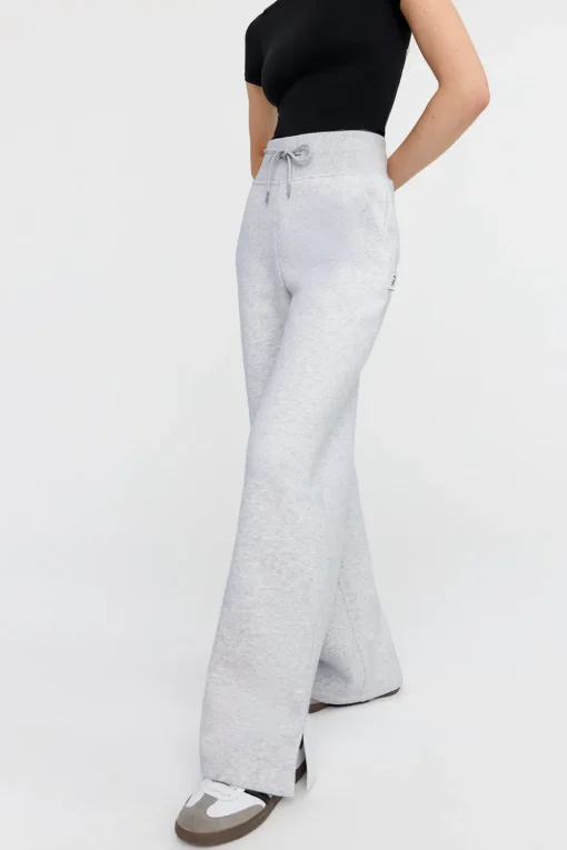 Everyday Wide Leg Jogger - Grey Marl