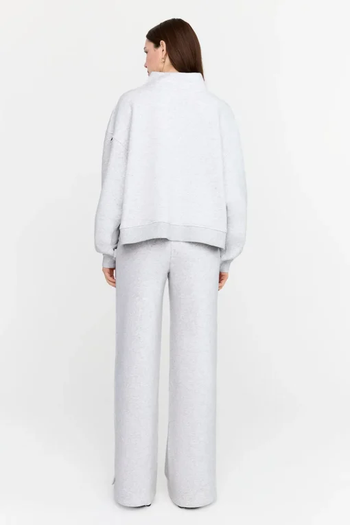 Everyday Wide Leg Jogger - Grey Marl