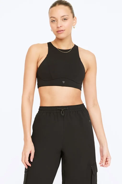 FormTech High Neck Running Sports Bra - Black