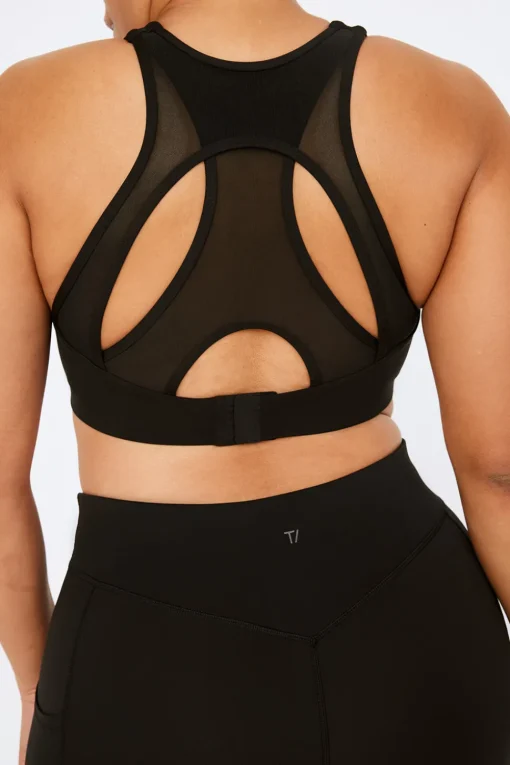 FormTech High Neck Running Sports Bra - Black