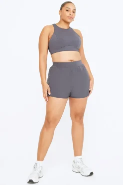 FormTech High Neck Running Sports Bra - Graphite