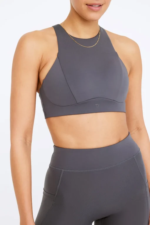 FormTech High Neck Running Sports Bra - Graphite