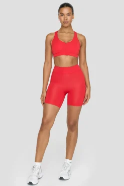 FormTech High Waisted Side Pocket Running Shorts - Chilli Red