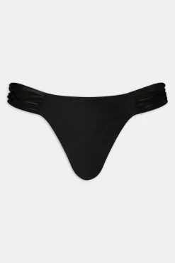Gathered Bikini Bottom - Black Onyx