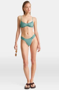 Gathered Bikini Bottom - Teal