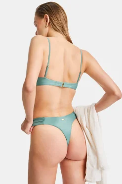 Gathered Bikini Bottom - Teal
