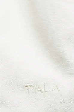 Heavyweight Linen Longline Strapless Top - Coconut Milk