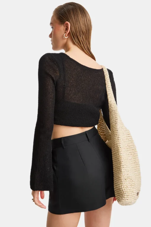 Heavyweight Linen Tailored Shorts - Black Onyx