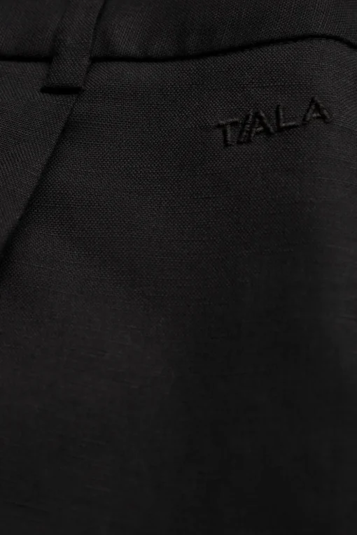 Heavyweight Linen Tailored Shorts - Black Onyx