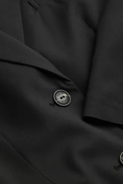 Longline Blazer Coat - Black