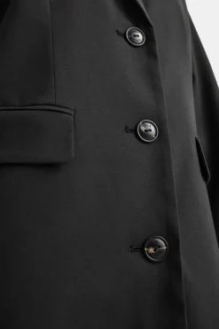 Longline Blazer Coat - Black
