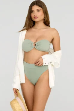 Marnie Multiway Bandeau Ring Bikini Top - Sage