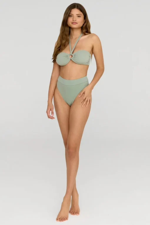 Marnie Multiway Bandeau Ring Bikini Top - Sage