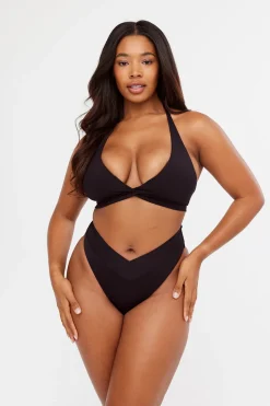 Maui Wrap Detail Bikini Brief - Black