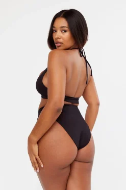 Maui Wrap Detail Bikini Brief - Black