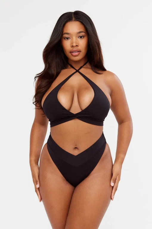 Maui Wrap Detail Bikini Brief - Black