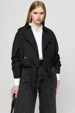 Multiway Belted Trench Coat - Black
