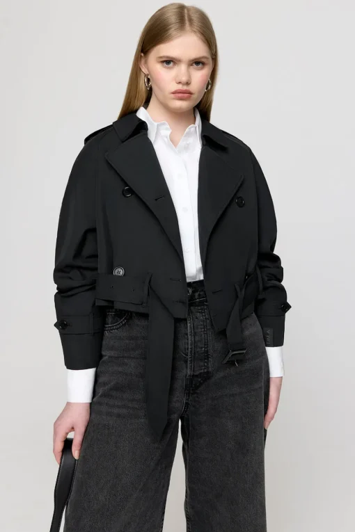 Multiway Belted Trench Coat - Black