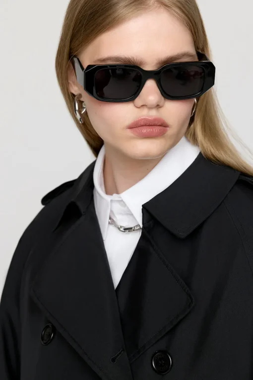 Multiway Belted Trench Coat - Black