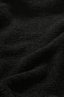 Multiway Long Sleeve Resort Knit Top - Shadow Black