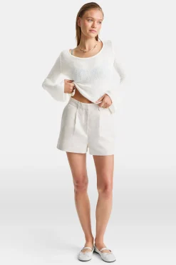 Multiway Long Sleeve Resort Knit Top - Coconut Milk