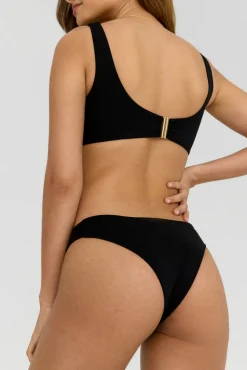Nixie Asymmetric Ring Bikini Brief - Shadow Black