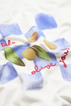 Olive Graphic Tee - White