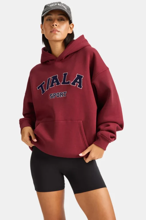 Oversized Club Hoodie - Vintage Red