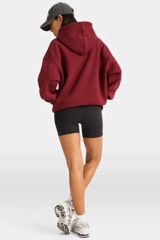 Oversized Club Hoodie - Vintage Red