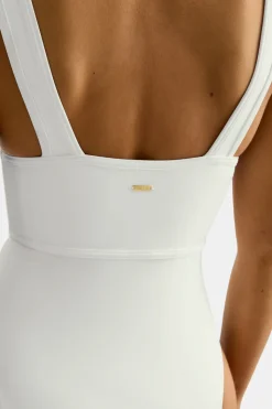 Plunge Swimsuit - White